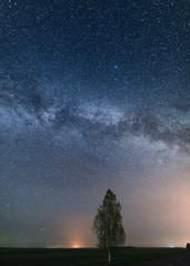 Night sky full of stars. Milky Way across the sky.