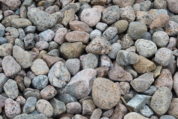 colored pebbles on the sea beach