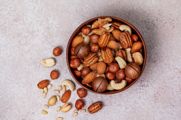mix of different nuts
