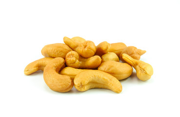 cashews nut on white background