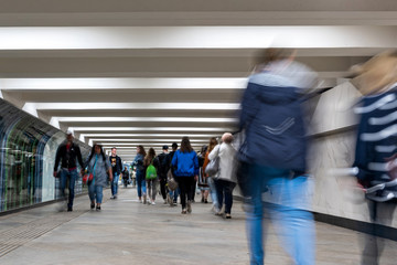 people go through the underpass. back to us. in move