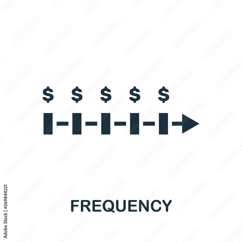 Poster frequency icon. creative element design from stock market icons collection. pixel perfect frequency 