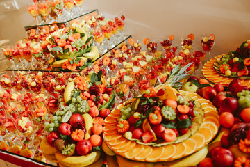 Sweet fruit table for special day