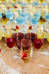 Colorful cocktails for special day