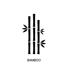 Bamboo tree icon on white background. eps10