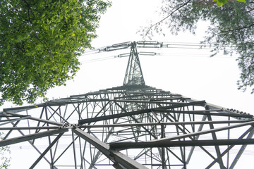 A pylon over looking up 