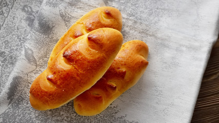 Freshly baked fragrant homemade small meat patties with an appetizing crust