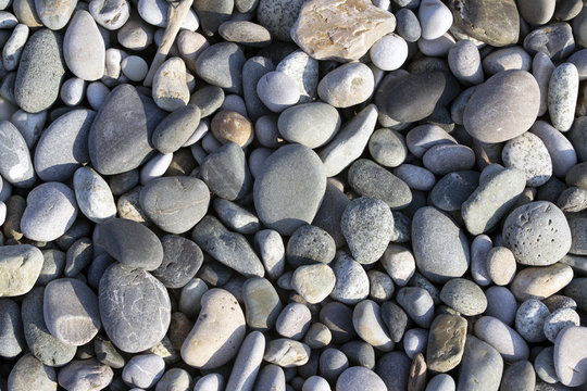 Sea stones background of the many beautiful colored stones