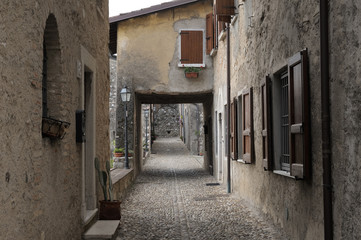 Historical small village in Italy Padenghe