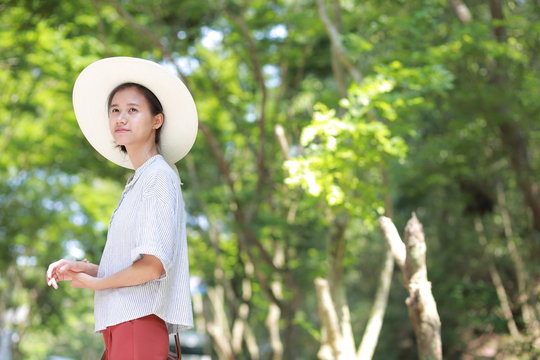 young woman travel to Vietnam