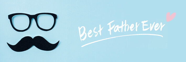 top view of fathers day concept with copy space