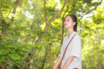 young woman travel to Vietnam