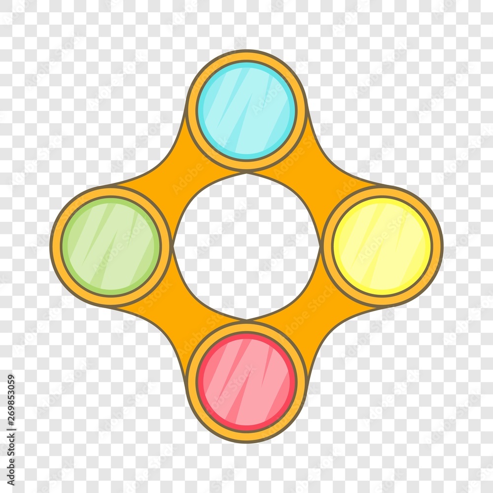 Poster diagram with 4 steps icon. cartoon illustration of diagram with 4 steps vector icon for web