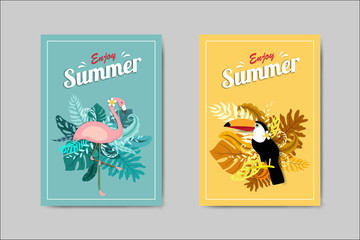 Obraz premium Beautiful Summer Card lettering card