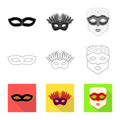 Fototapeta premium Vector illustration of luxury and celebration sign. Collection of luxury and hide stock vector illustration.