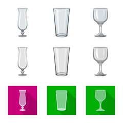 Isolated object of form and celebration sign. Collection of form and volume stock symbol for web.