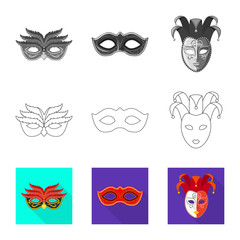 Vector illustration of luxury and celebration symbol. Set of luxury and hide  stock vector illustration.