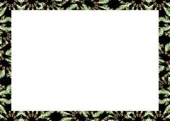 Blank Landscape Frame With Decorated Borders