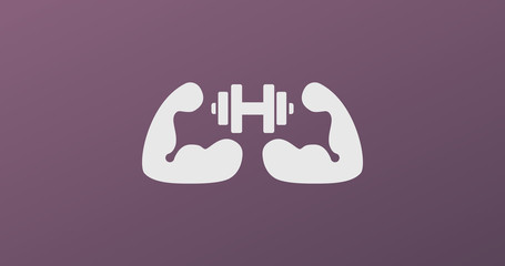 Fototapeta na wymiar Sport, health, healthy lifestyle logo template, isolated icon, strong player.
