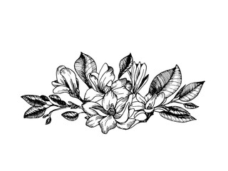 Composition in engraving style