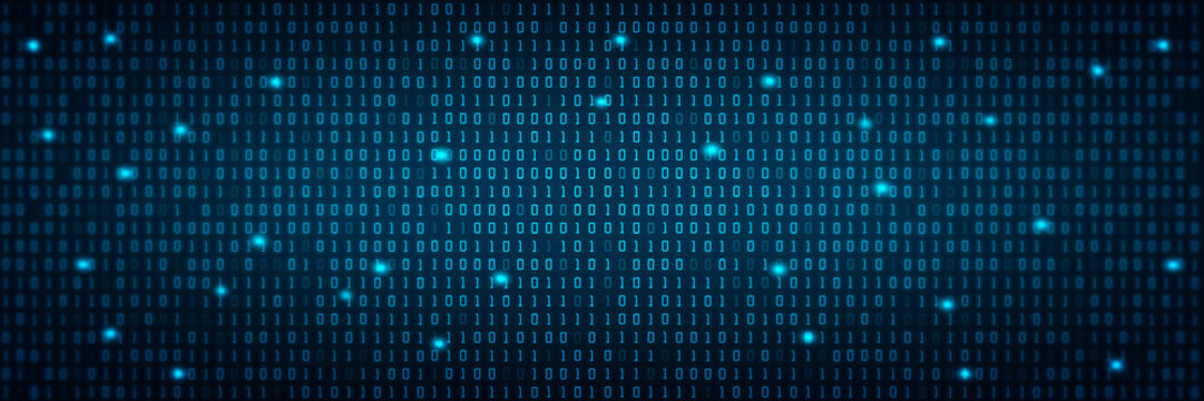 Abstract technology binary code background.Digital binary data and secure data concept.Matrix background with number 0 and 1.