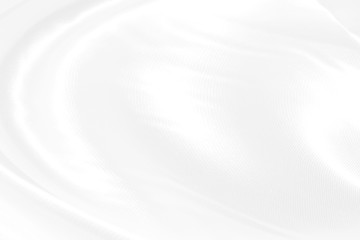 Obraz premium Streszczenie tło białe płótno z miękkimi falami, biała tkanina tekstura.