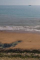 Looking down at Compton Bay beach on the Isle of Wight, from a cliff