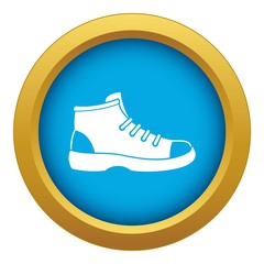 Tourist shoe icon blue vector isolated on white background for any design