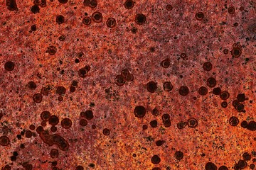 Detailed close up texture of brown and white rusty metal surfaces in high resolution