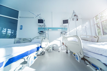 Interior of reanimation room in modern clinic
