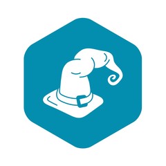 Witch hat icon. Simple illustration of witch hat vector icon for web design isolated on white background