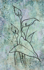 abstract background with flower