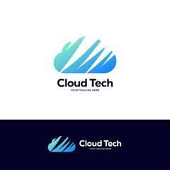 cloud logo designs template, tech logo designs concept