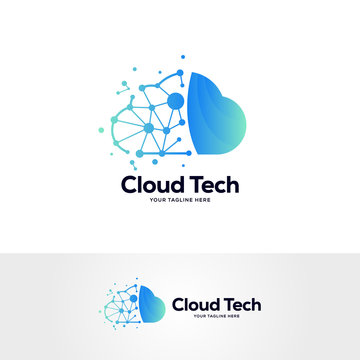 cloud logo designs template, tech logo designs concept