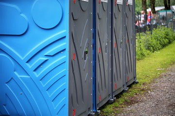row of toilets