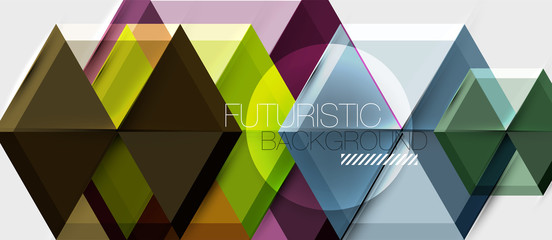 Bright color hexagon geometrical composition background, business presentation template