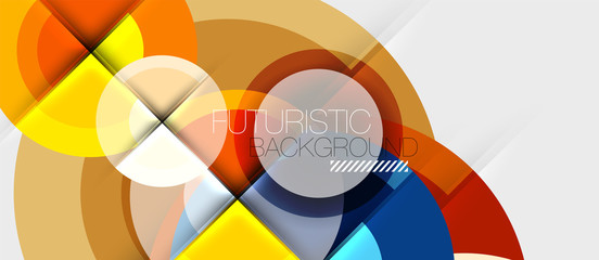 Obraz premium Circular geometrical design template