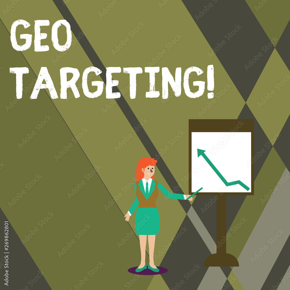Poster conceptual hand writing showing geo targeting. concept meaning method of determining the geolocation