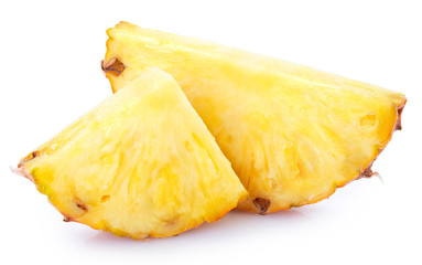 Fresh pineapple on white background