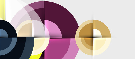 Fototapeta premium Geometric design abstract background - circles
