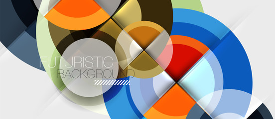 Obraz premium Circular geometrical design template