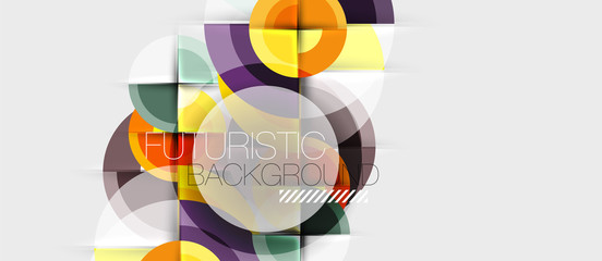 Fototapeta premium Geometric design abstract background - circles
