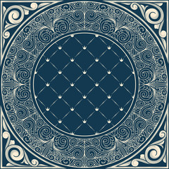 Vintage decorative ornate monochrome design