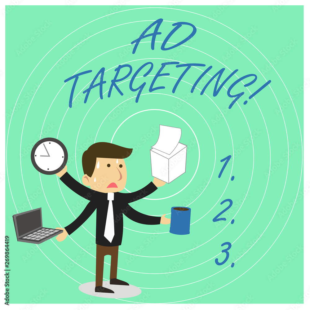 Poster handwriting text ad targeting. conceptual photo target the most receptive audiences with certain tra