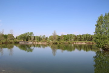 Reflections On The Lake, Rundle Park, Edmonton, Alberta