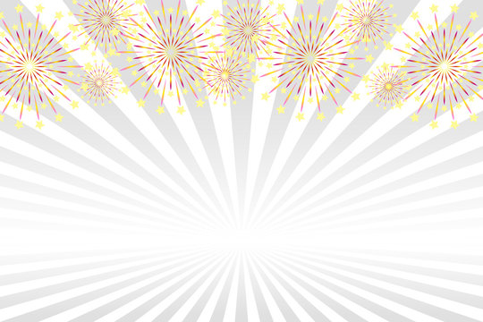 yellow fireworks burst over gray background clip art preview