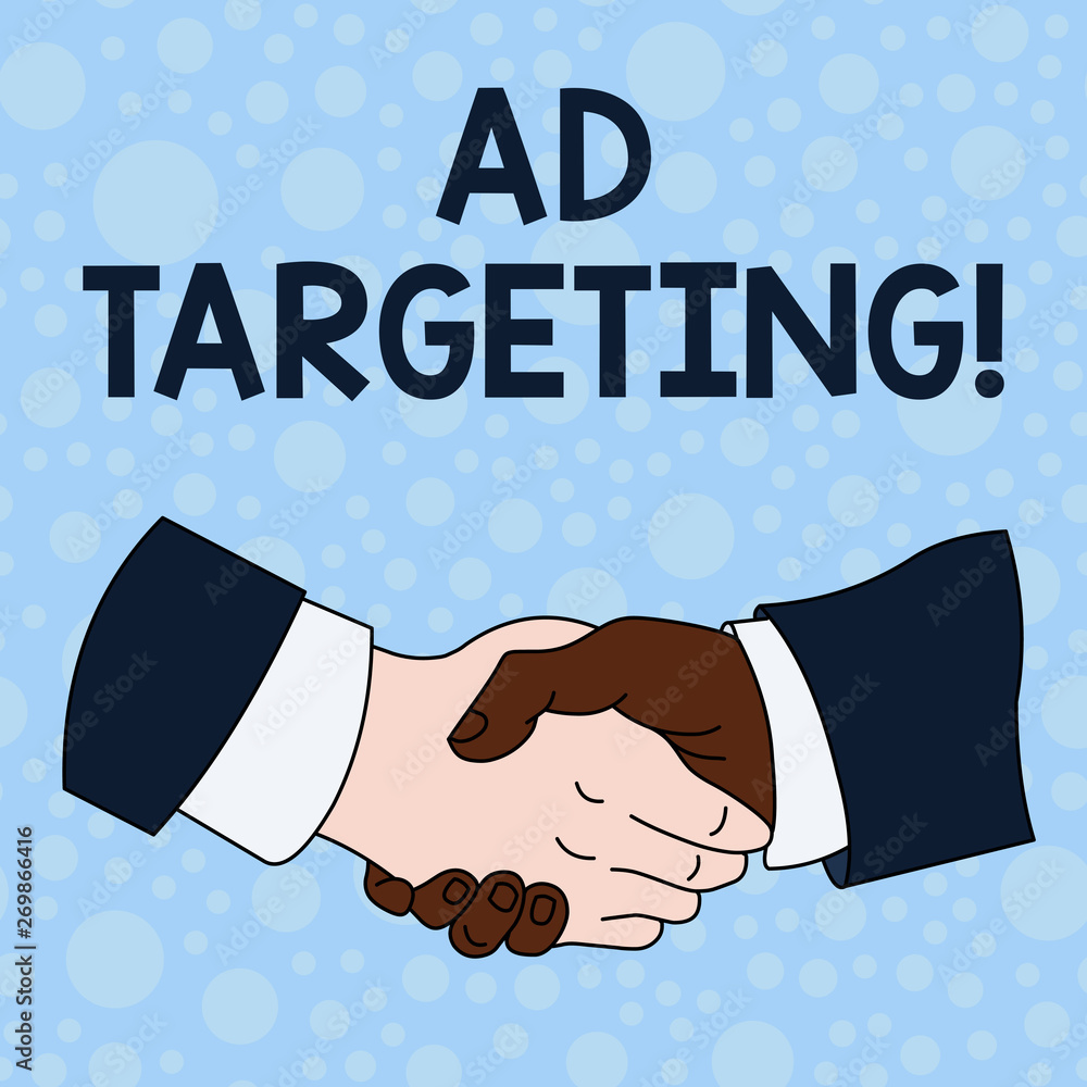 Poster handwriting text writing ad targeting. conceptual photo target the most receptive audiences with cer