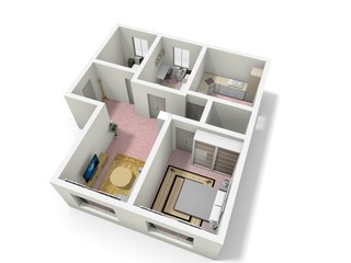 Color 3d floor plans	