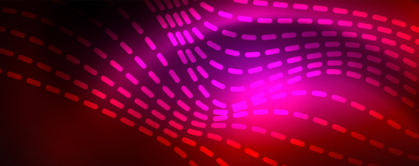 Obraz premium Shiny neon lines techno magic futuristic background, magic energy space light concept, abstract background wallpaper design