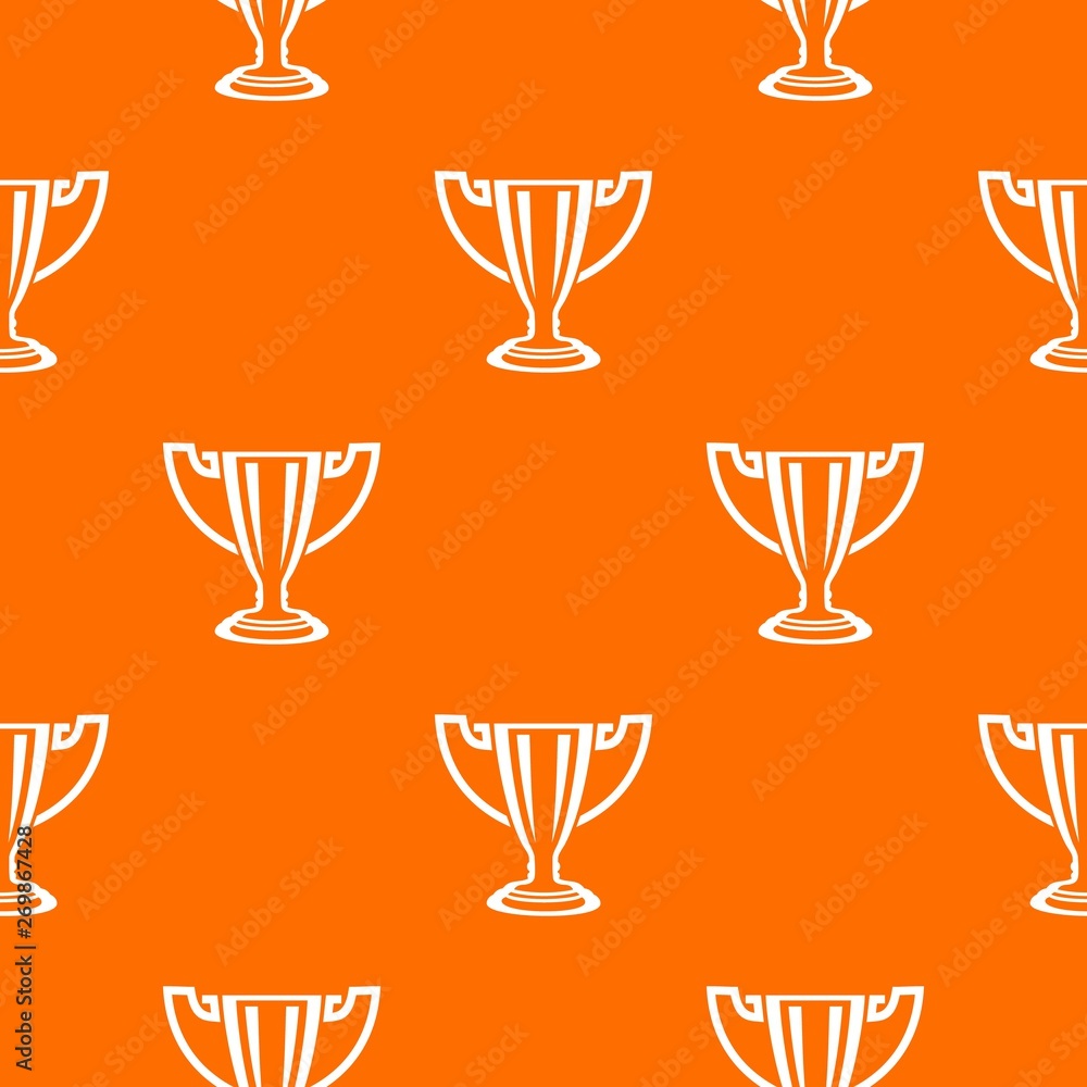 Poster trophy pattern vector orange for any web design best